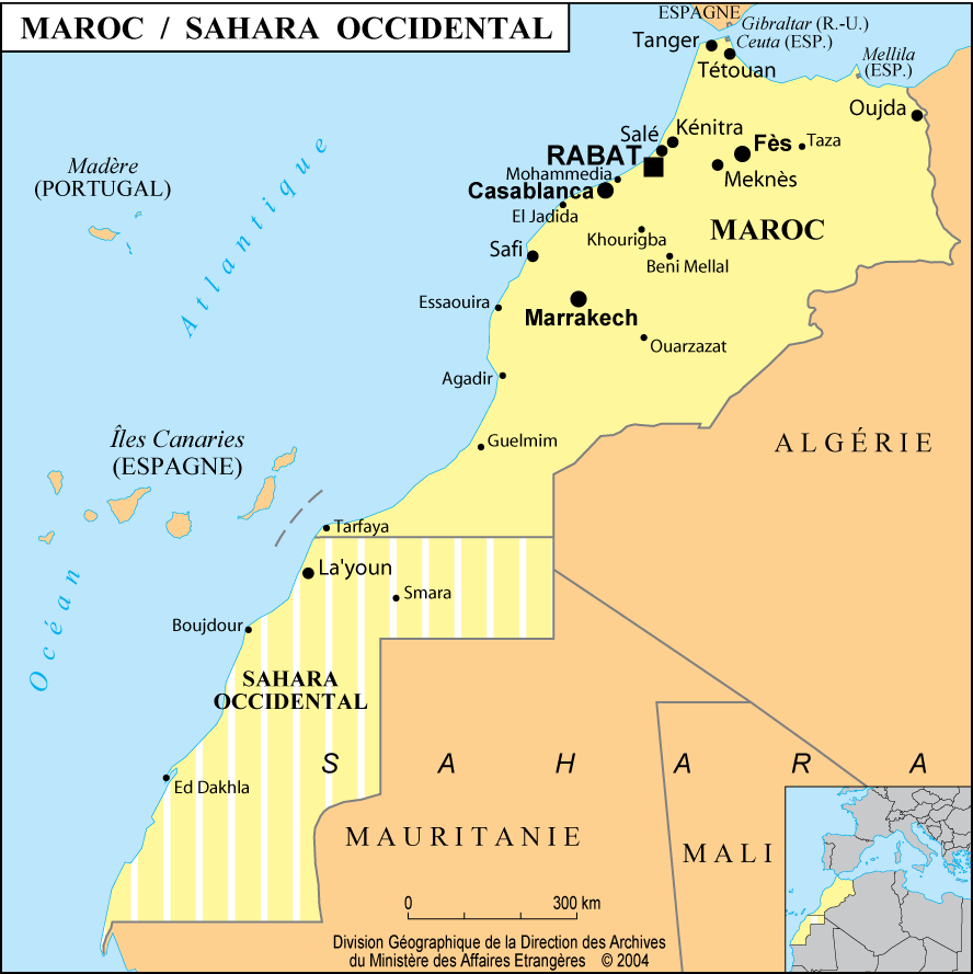 carte du Maroc