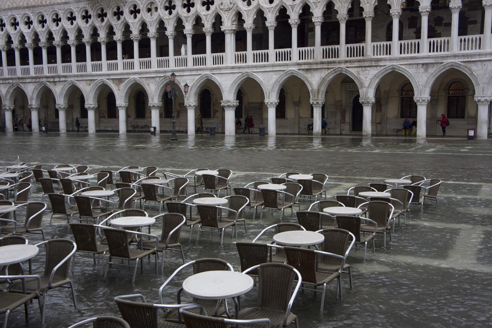 Venise, La place Saint Marc sous l'eau